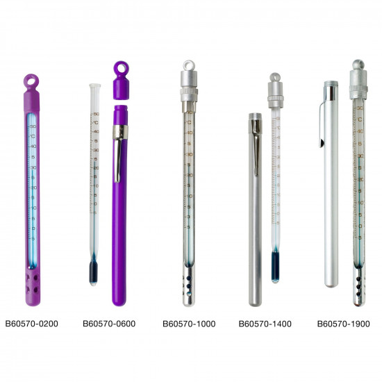 Bel-Art, H-B Enviro-Safe Liquid-In-Glass Pocket Laboratory Thermometer; -10 to 110C, Window Plastic Case, Environmentally Friendly