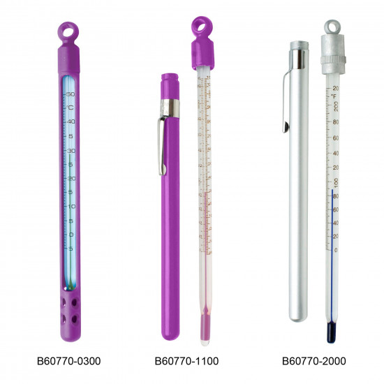 Bel-Art, H-B DURAC Plus Pocket Liquid-In-Glass Laboratory Thermometer; 20 to 120F, Window Plastic Case, Organic Liquid Fill