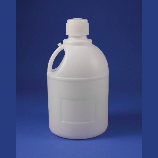 Bel-Art Polyethylene Carboy with Handle and Screw Cap; 20 Liters (5 Galllons), 83mm Closure